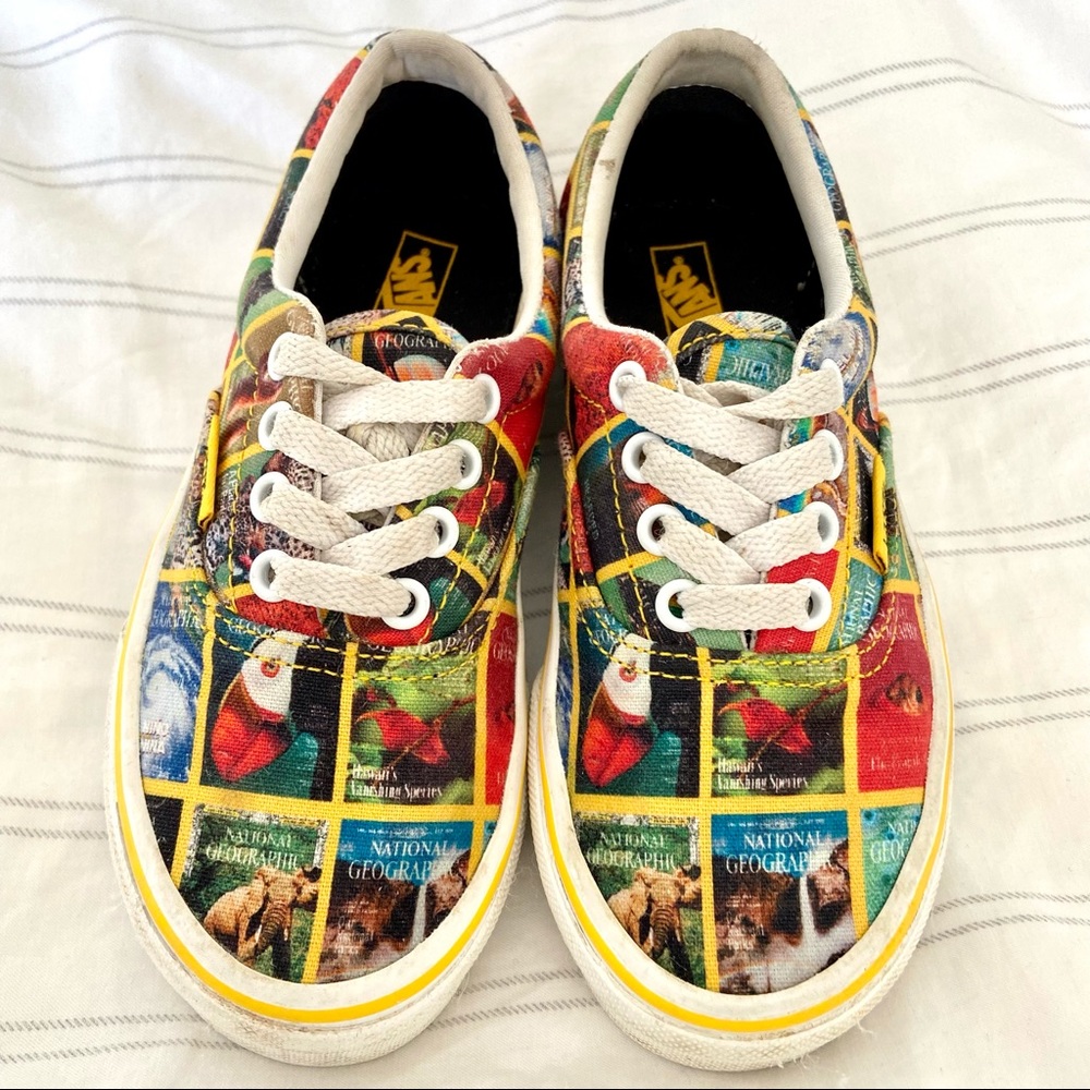 RARE Vans National Geographic Kids Shoes 12.5